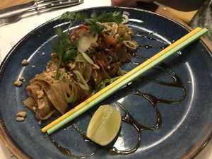 Pad thai at Romeow Cat Bistrot in Rome