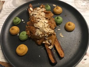 Home made seitan  at Romeow Cat Bistrot in Rome