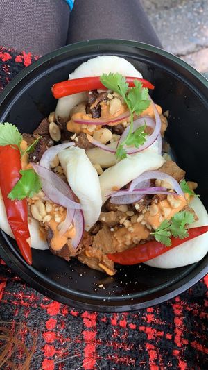 Seitan bao  at Beyond Sushi in New York City