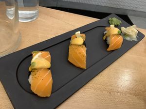 ”Zalmon”.   How beautiful !  at Beyond Sushi in New York City