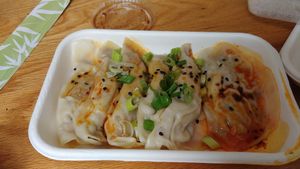 Vegan gyoza at Beyond Sushi in New York City