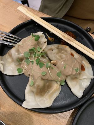  Shiitake truffles dumplings- delicious  at Beyond Sushi in New York City