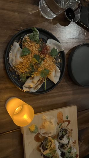 Five spice chik’n  at Beyond Sushi in New York City