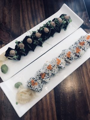 Shiitake Roll and Philadelphia!  at Beyond Sushi in New York City