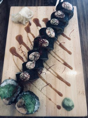 Spicy Jackfruit Crab Roll  at Beyond Sushi in New York City