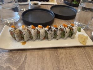 spicy tuna roll at Beyond Sushi in New York City