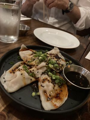 Beef dumplings   at Beyond Sushi in New York City