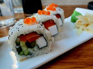 Philadelphia roll at Beyond Sushi in New York City