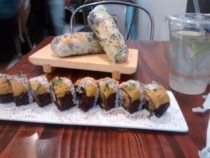 Sushi roll and rolls at Beyond Sushi in New York City