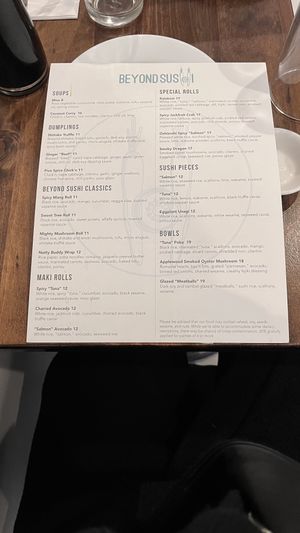   at Beyond Sushi in New York City