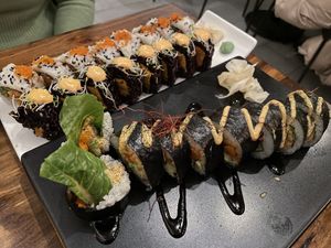 Crazy yummy rolls  at Beyond Sushi in New York City