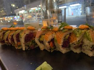 Rainbow Roll  at Beyond Sushi in New York City