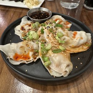 Ginger “beef” dumplings  at Beyond Sushi in New York City