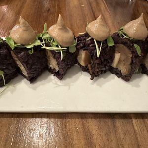 Mushroom truffle roll  at Beyond Sushi in New York City