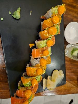 Rainbow roll at Beyond Sushi in New York City
