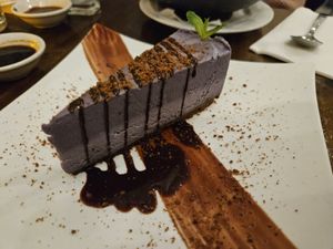 Blueberry cheesecake at Beyond Sushi in New York City