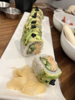 Charred Avocado Maki Roll  at Beyond Sushi in New York City