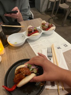 Soy bao buns at Beyond Sushi in New York City