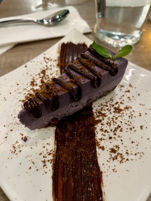 Incredible cheesecake (don’t miss this one)  at Beyond Sushi in New York City