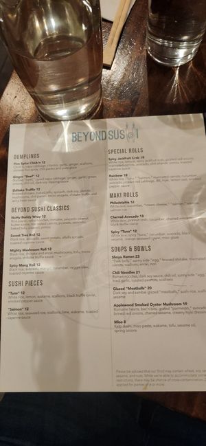  at Beyond Sushi in New York City