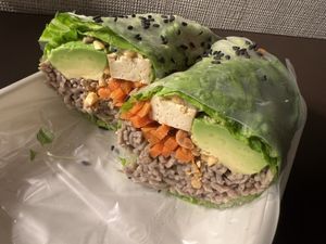 Nutty buddy wrap  at Beyond Sushi in New York City