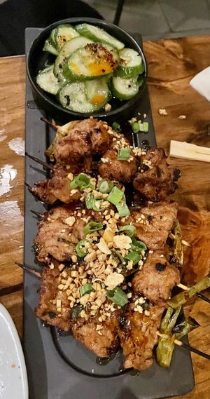 Chik’n yakatori skewers  at Beyond Sushi in New York City