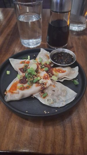 Ginger beef dumplings at Beyond Sushi in New York City