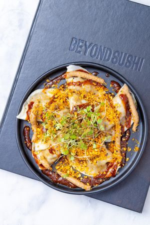 Shiitake Truffle Dumplings at Beyond Sushi in New York City
