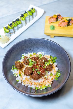 Glazed Meatballs  at Beyond Sushi in New York City