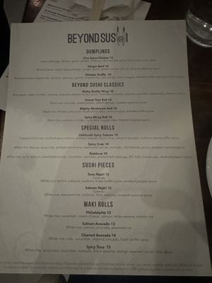   at Beyond Sushi in New York City