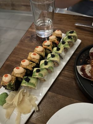 Spicy Mang Roll, Charred Avocado Roll  at Beyond Sushi in New York City