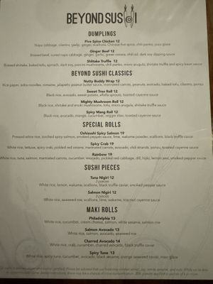   at Beyond Sushi in New York City