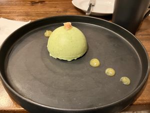 Pandan mousse cake  at Beyond Sushi in New York City