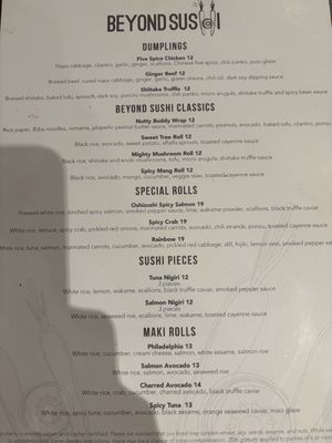   at Beyond Sushi in New York City