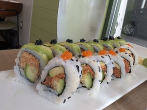 Charred avocado and spicy tuna at Beyond Sushi in New York City