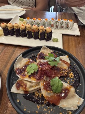 Five Spice Chicken Dumplings  at Beyond Sushi in New York City