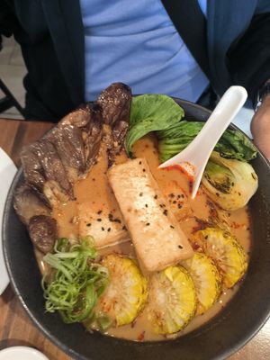 Spicy ramen at Beyond Sushi in New York City