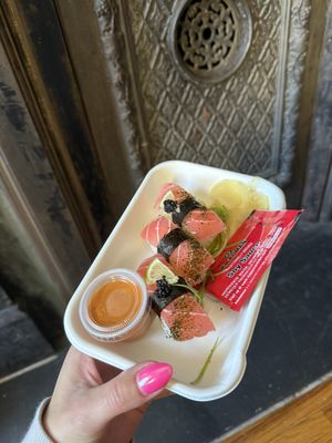 Tuna nigiri   at Beyond Sushi in New York City