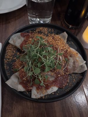 mushroom dumplings   at Beyond Sushi in New York City