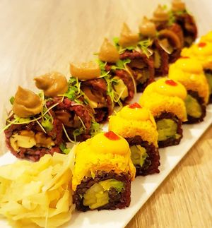 Mushroom and spicy mango at Beyond Sushi in New York City