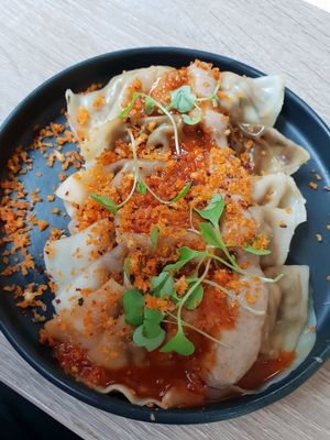 Fun-guy dumplings at Beyond Sushi in New York City