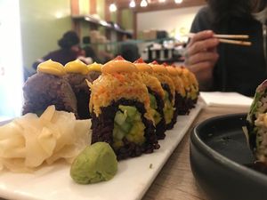 spacy mang & favacado rolls at Beyond Sushi in New York City