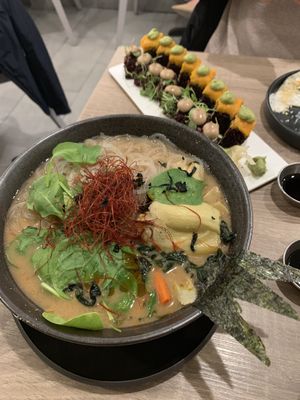 Miso soup at Beyond Sushi in New York City