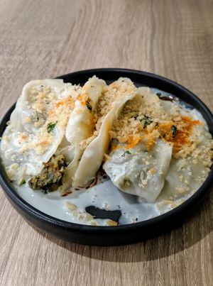 Flower Top Dumplings at Beyond Sushi in New York City