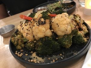 Roasted veggies at Beyond Sushi in New York City