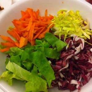 mixed salad at Hotel Acler in Levico Terme