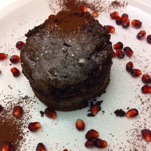 vegan chocolate cake at Hotel Acler in Levico Terme