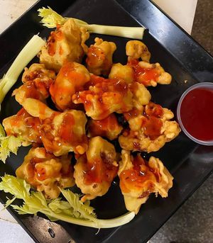 Cauliflower wings at Govinda's Cafe in Atlanta
