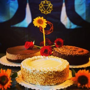 Vegan cakes at Govinda's Cafe in Atlanta