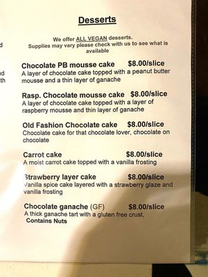 Updated Menu 3 at Govinda's Cafe in Atlanta